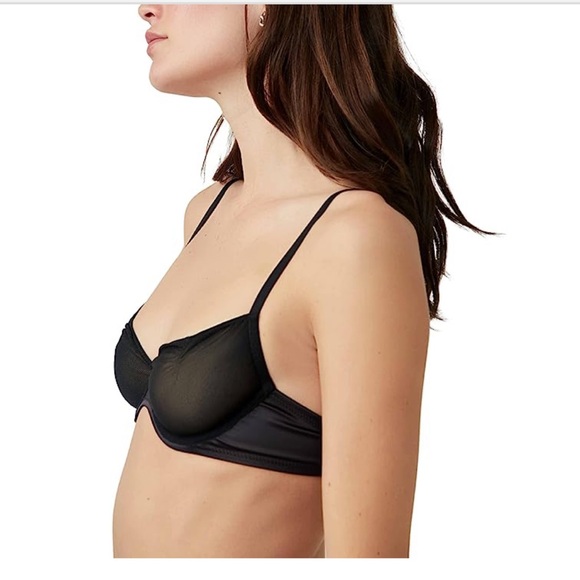 Free People Intimately Heart Throb Underwire Bra in Black - Picture 3 of 3